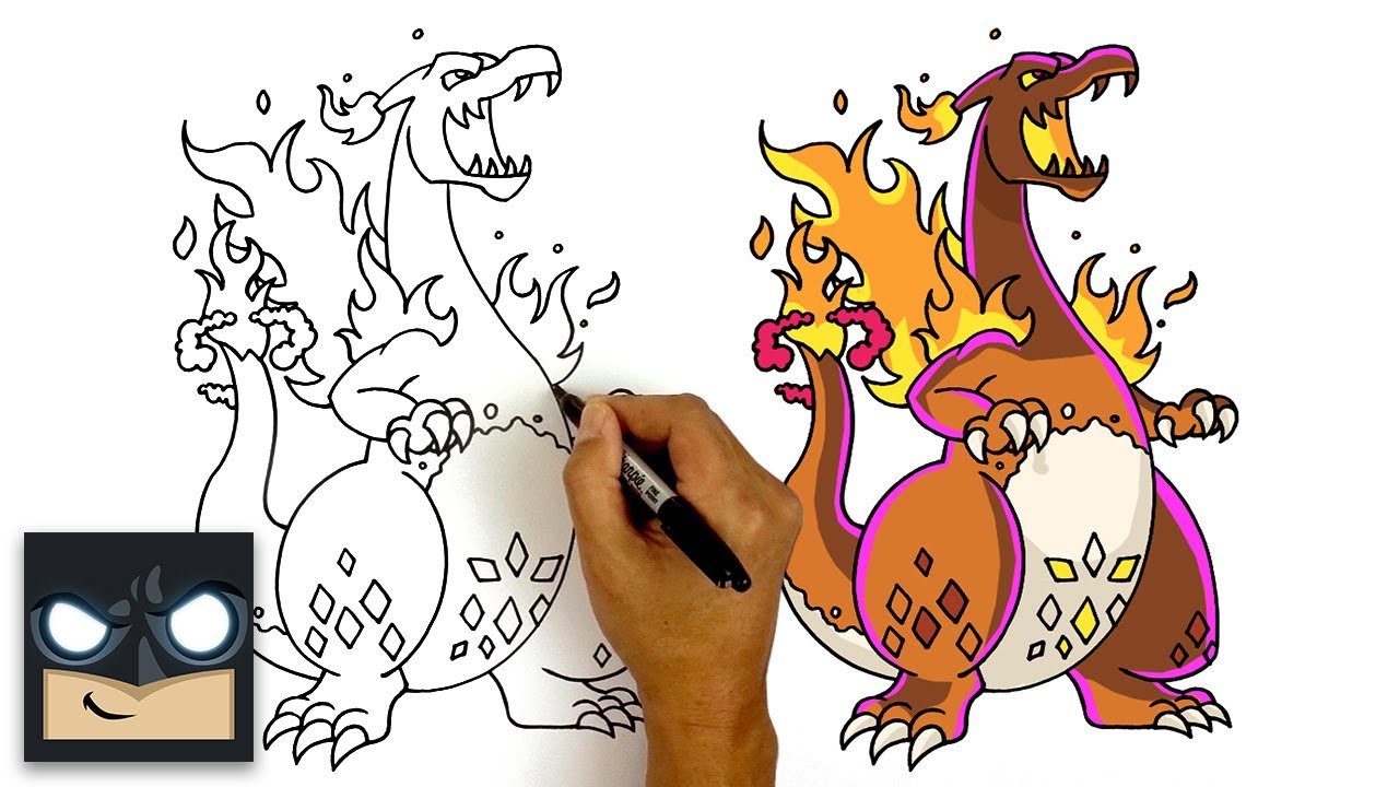 Come disegnare Gigantamax Charizard | Pokemon Spada e Scudo