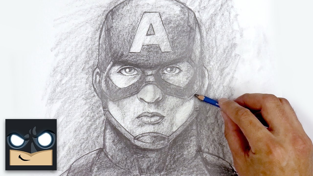 Aburrido Colonial Escalera Cómo dibujar al Capitán América | Sketch Saturday - Dibujos animados en  línea