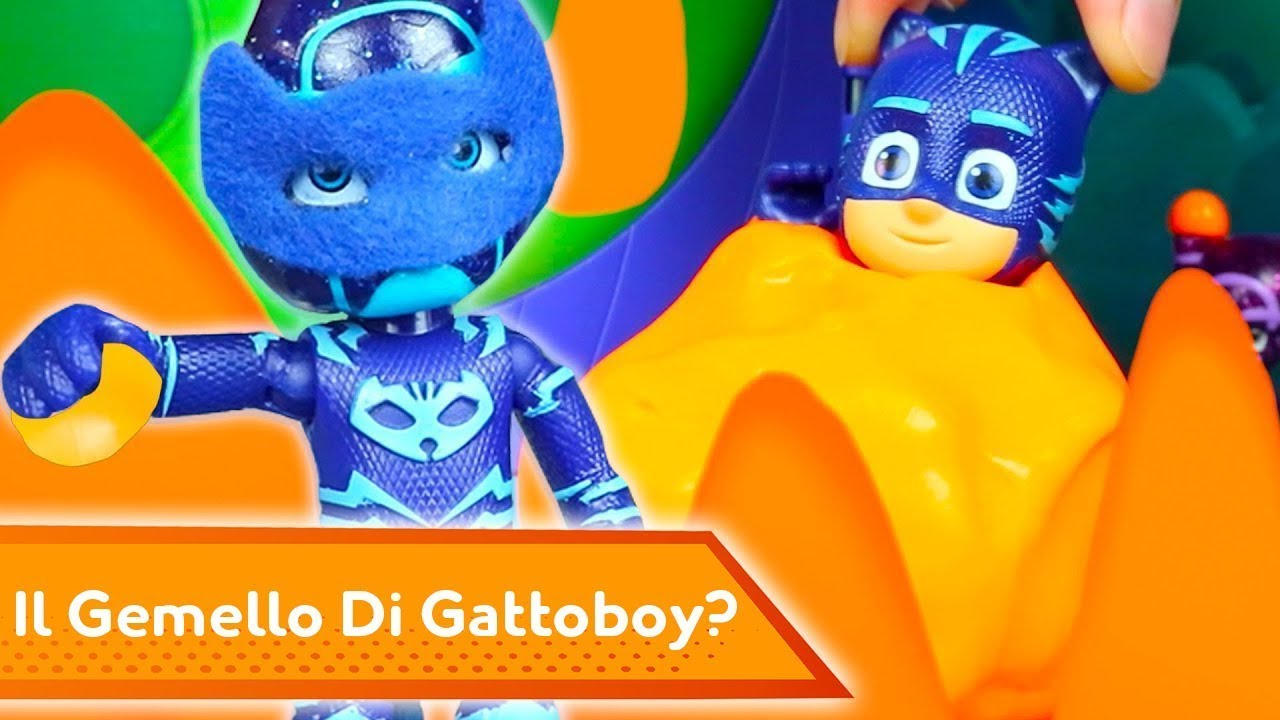 PJ Masks Super Pigiamini 🧡 Il Gemello Di Gattoboy 🧡 Giochi Per Bambini | Cartoni Animati
