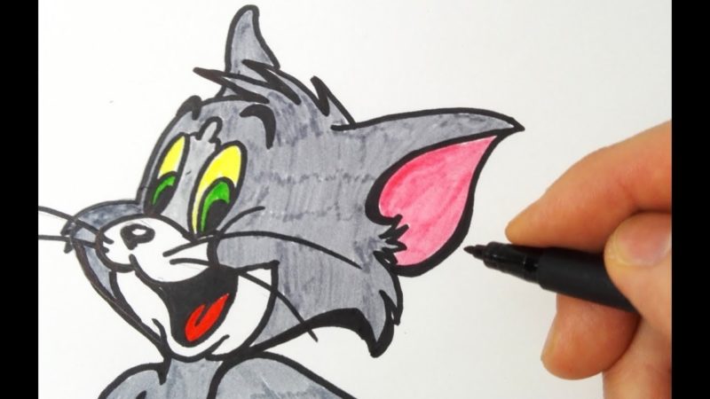 Come disegnare e colorare Tom di Tom e Jerry