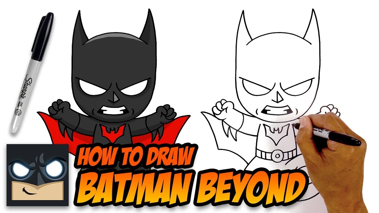 Cómo dibujar Batman Beyond | Tutorial paso a paso - Dibujos animados en  línea