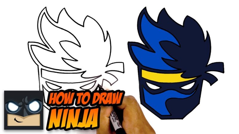 Come disegnare il logo Ninja | Tutorial del club di cartoni animati