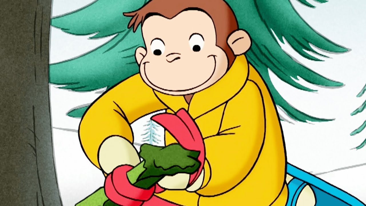 Curious George 🐵 George la scimmia dello sci 🐵 Speciale di Natale 🐵Cartoni per Bambini