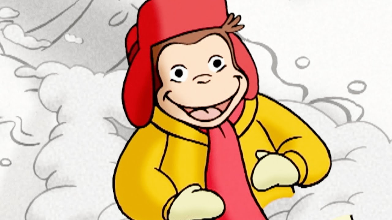 Curious George 🐵 La prima tempesta di neve di George! 🐵Cartoni per Bambini