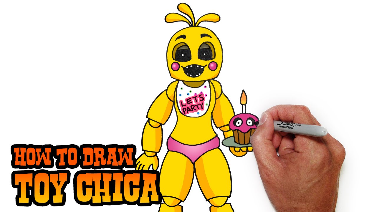 Come disegnare Toy Chica- FNAF 2- Lezione video
