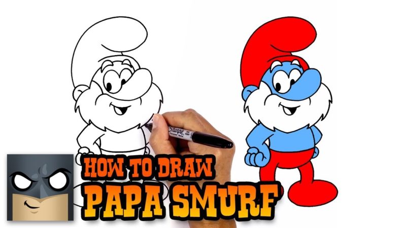 Come disegnare il papà puffo