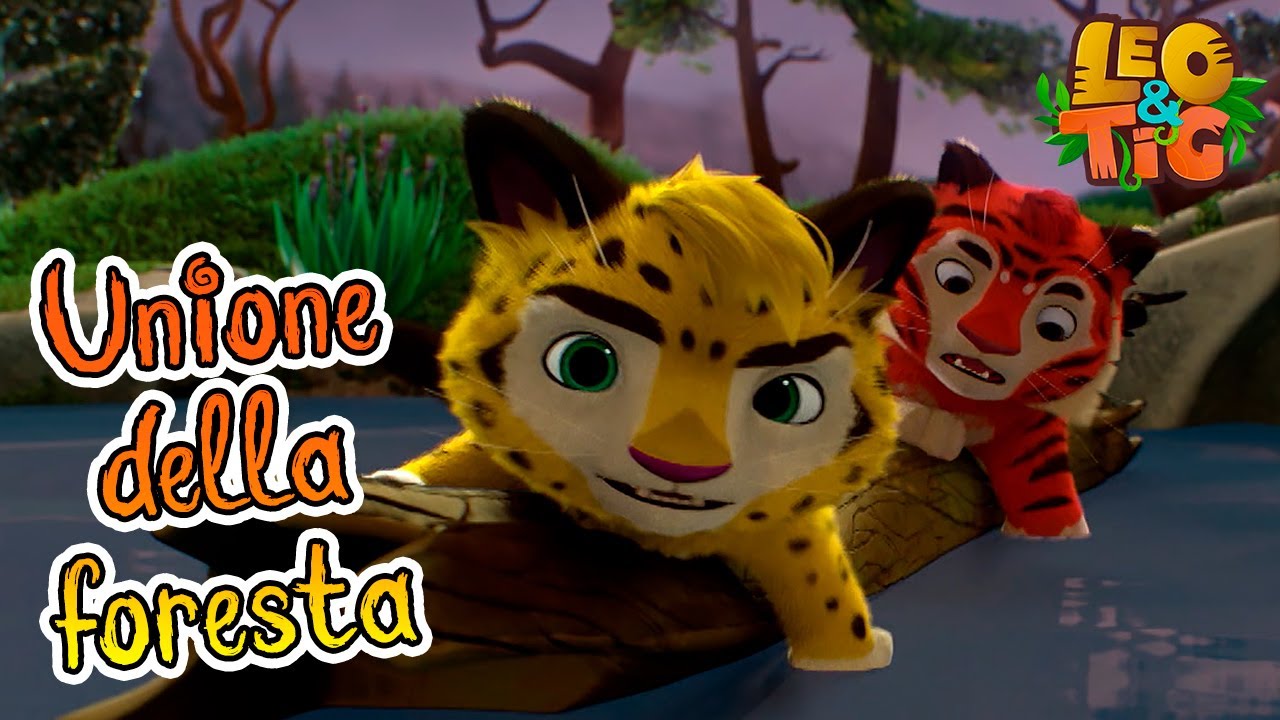 Leo e Tig Italia 🐯🐆 🌳🤝 Unione della foresta 🫂🌳 Cartone animato per bambini