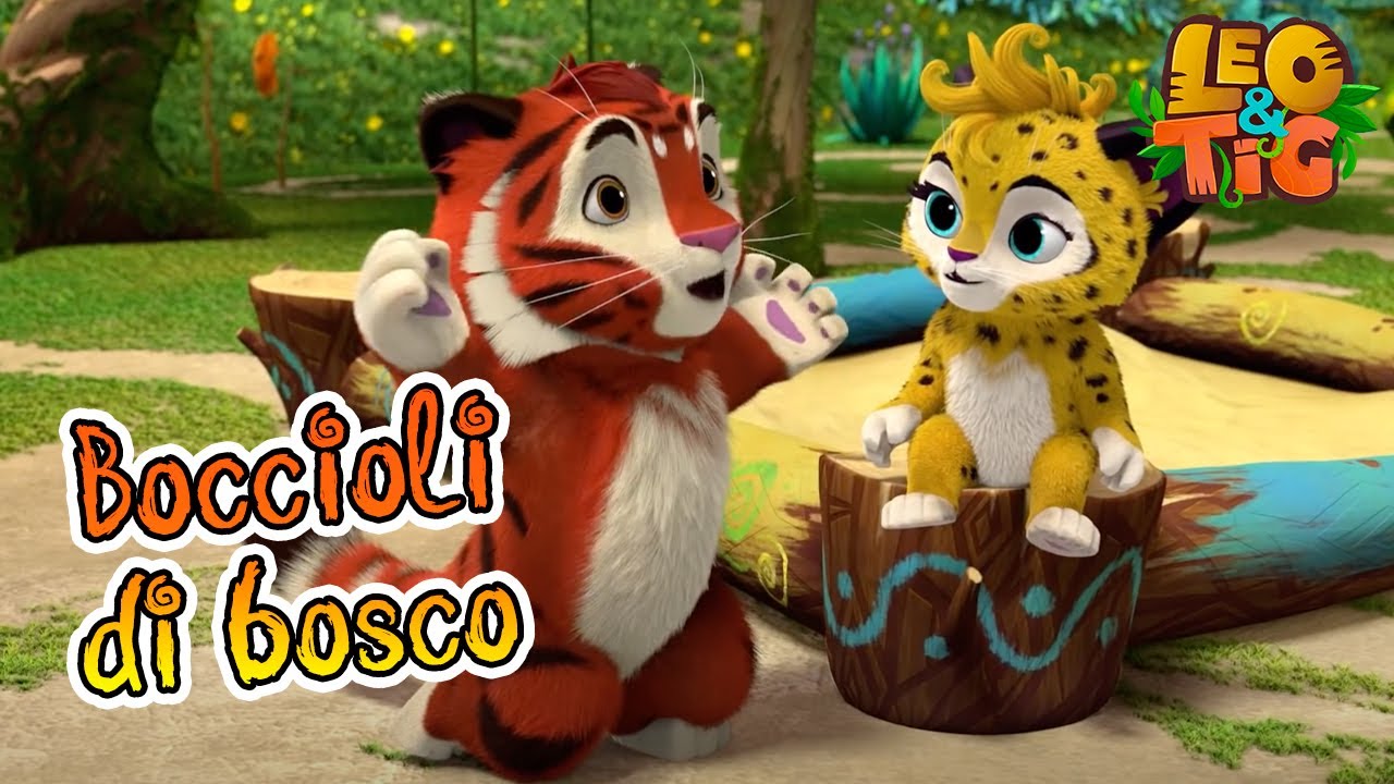 Leo e Tig Italia 🐯🐆🙌👋 Boccioli di bosco 👋🙌 Cartone animato per bambini