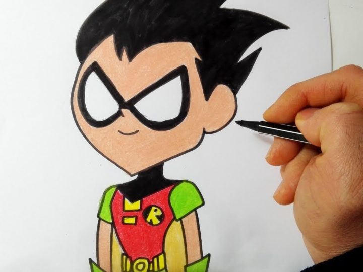 Come disegnare e colorare Robin dei Teen Titans Go