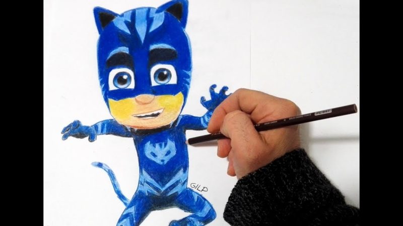 Come disegnare e colorare Gattoboy dei PJ Masks