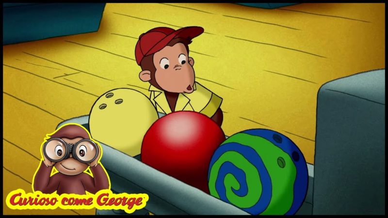 Curious George 🐵Campione di bowling 🐵Cartoni per Bambini
