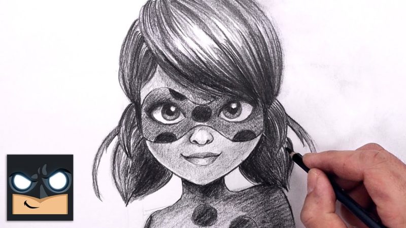 Come disegnare Ladybug di Miraculous con la matita, tutorial passo passo