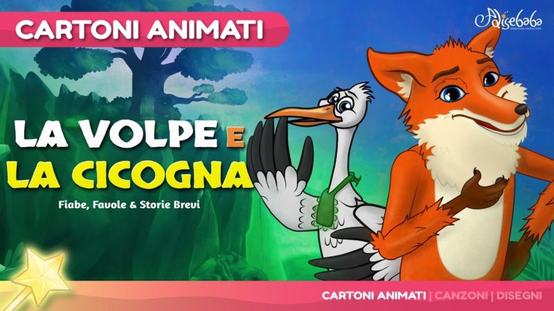 La Volpe e la Cicogna (The Fox and the Strok) Cartone Animati | Storie per Bambini
