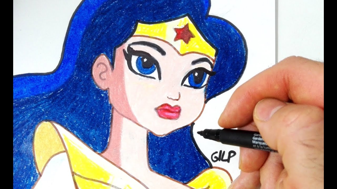 Come disegnare e colorare Wonder Woman delle DC Superhero Girls