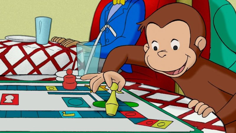 Curious George 🐵 Gioca ad un gioco da tavolo con George 🐵Cartoni per Bambini