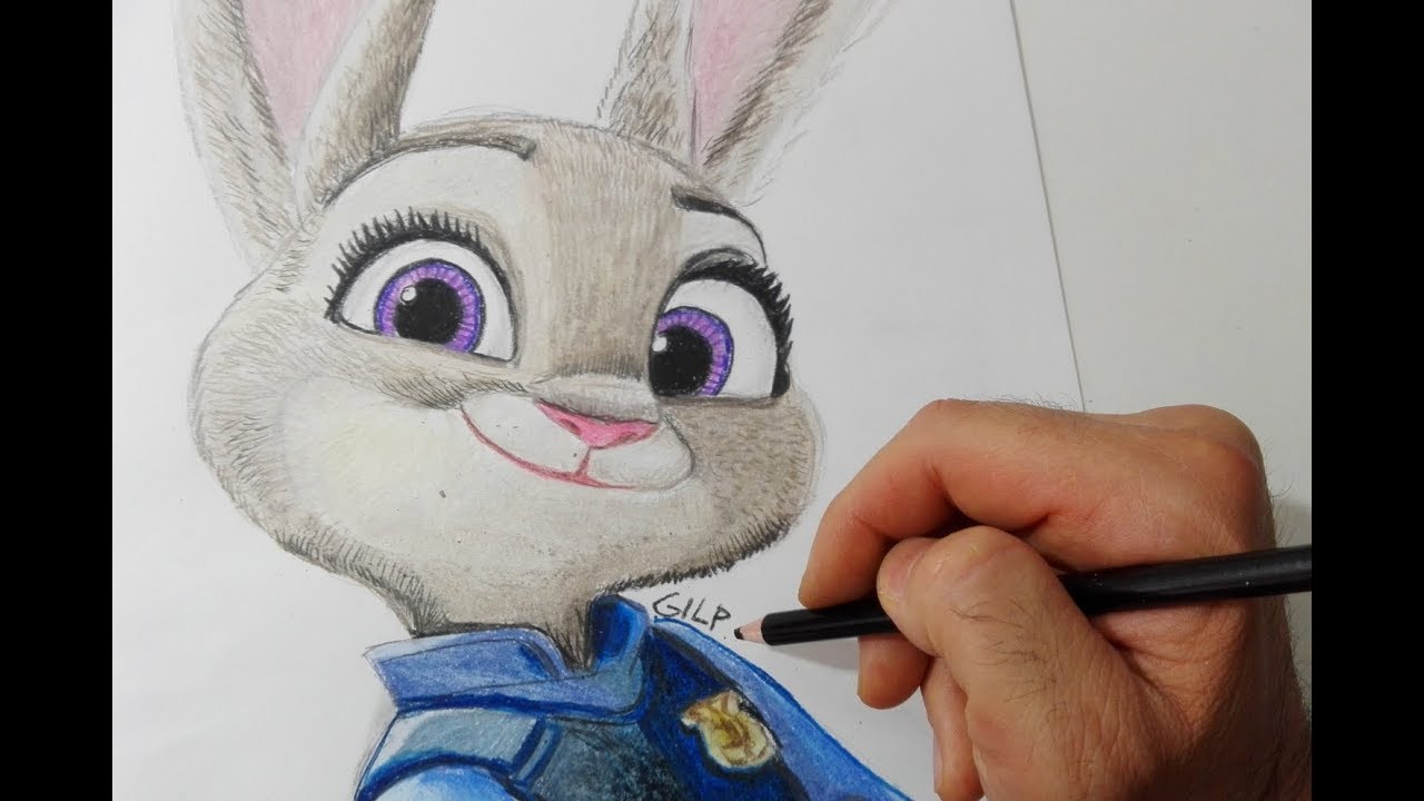 Come disegnare e colorare Judy Hopps di Zootropolis
