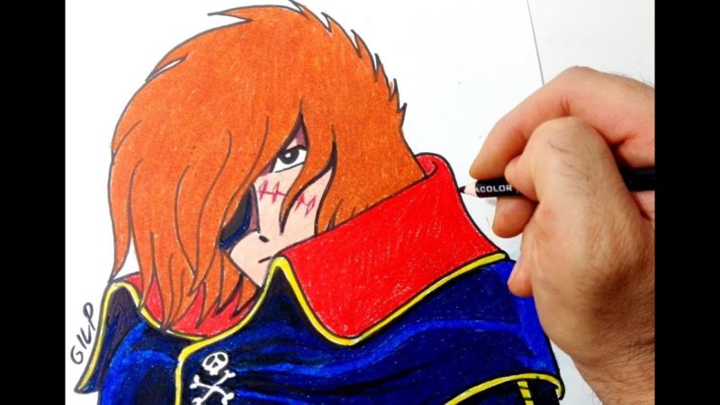 Come disegnare e colorare Capitan Harlock