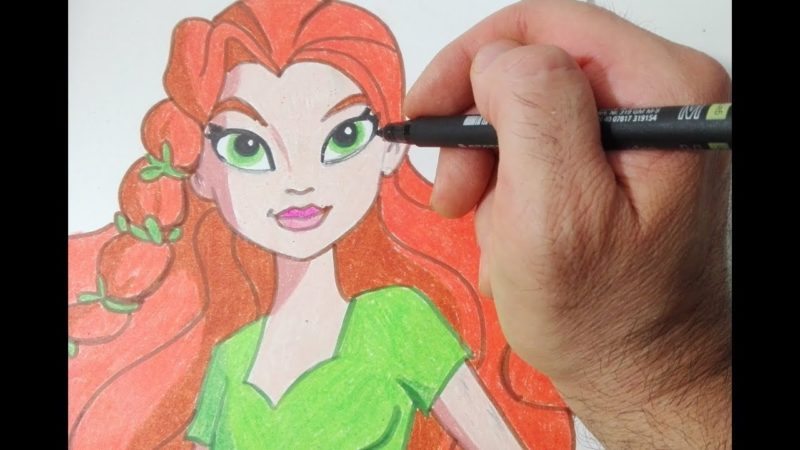 Come disegnare e colorare Poison Ivy delle DC Superhero Girls