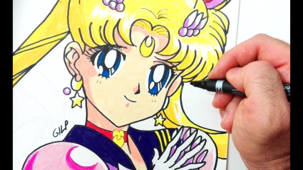 How to draw Sailor Moon - Online Cartoons