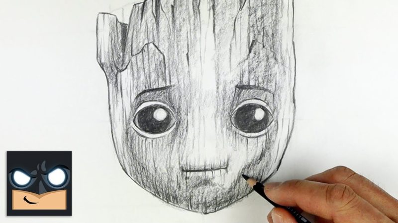 Come disegnare Baby Groot de I guardiani della galassia