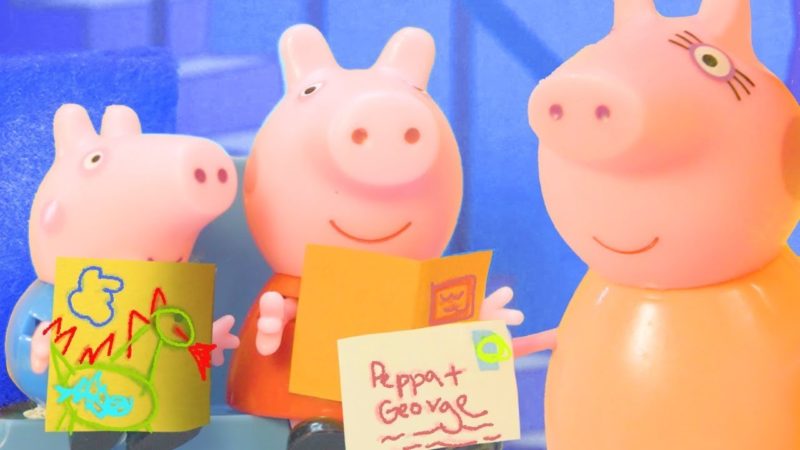 Peppa Pig Stop Motion 💖 L'amica di penna di Peppa – Giochi Per Bambini – Cartoni Animati