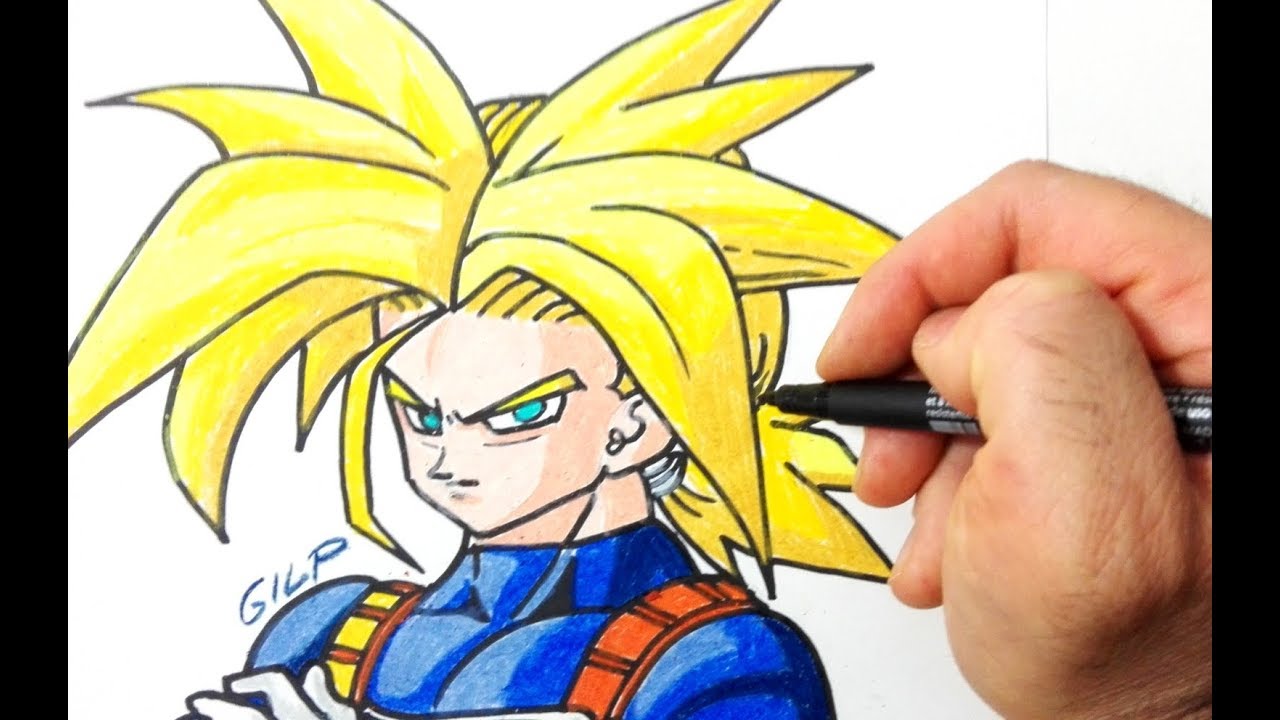 Come disegnare e colorare Trunks di Dragon Ball Z