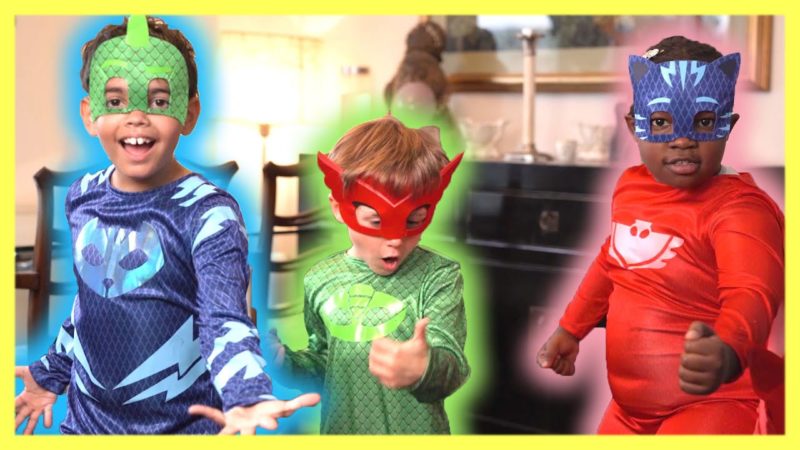 PJ Masks Nella Vita Reale | Gattoboy Salva I Dolcetti! | Halloween Super Pigiamini