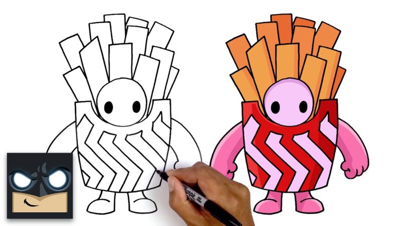 Come disegnare French Fries Skin di Fall Guys