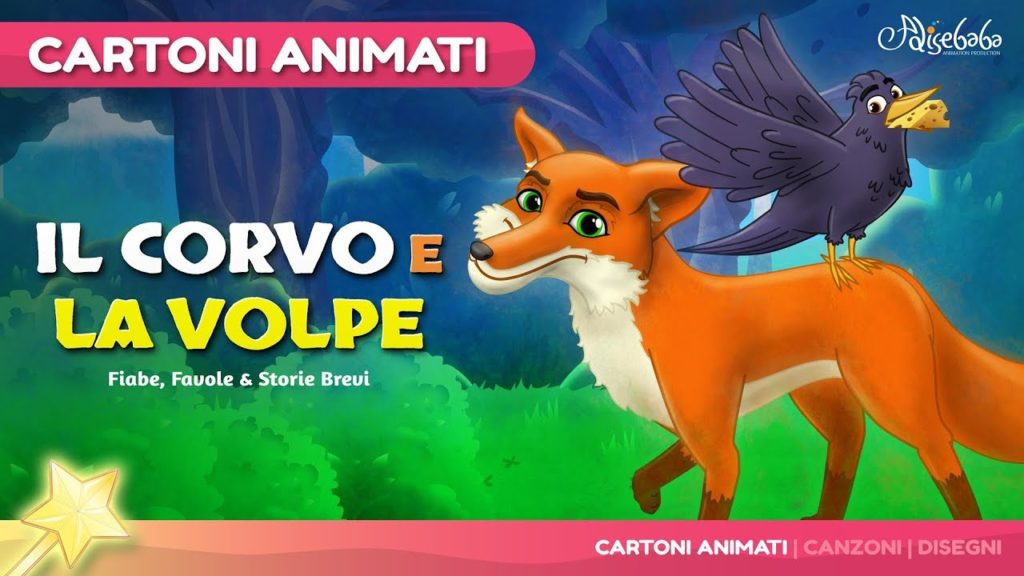 Il Corvo e la Volpe (The Fox and the Crow) Cartoon | Stories for Children -  Online Cartoons