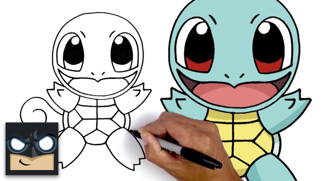 How to draw Pokemon Squirtle - Online Cartoons