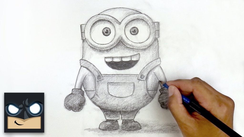 Como dibujar Minion Bob a lápiz - Dibujos Online