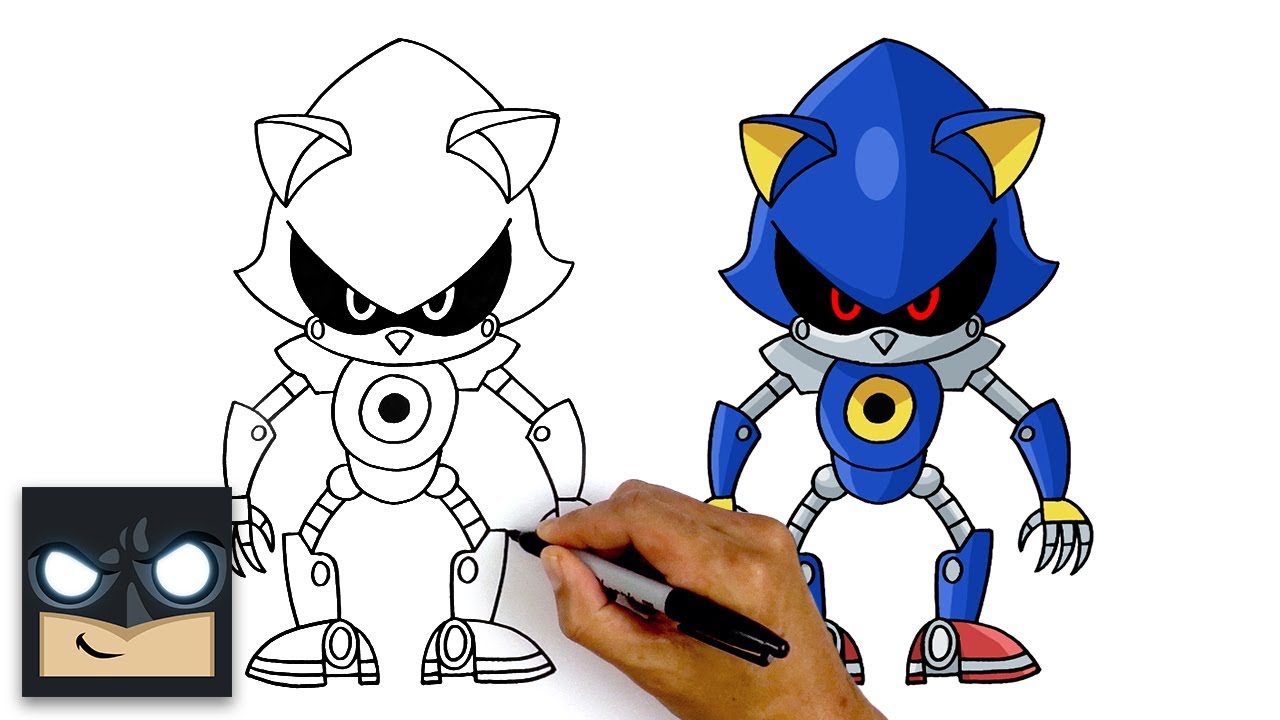 Come disegnare Metal Sonic di Sonic The Hedgehog