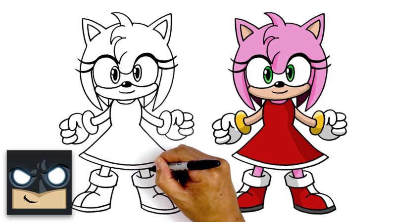 Come disegnare Amy Rose di Sonic The Hedgehog