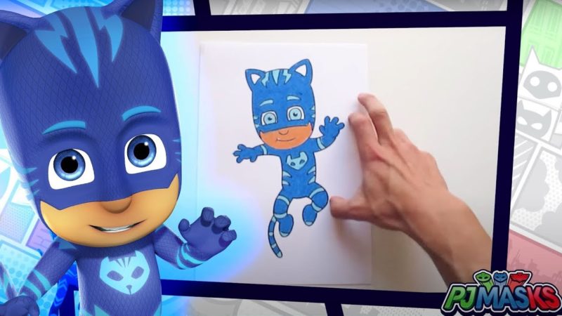 PJ Masks Super Pigiamini 💙 Impara A Disegnare Gattoboy! 🎨 Colorare per Bambini | Cartoni Animati