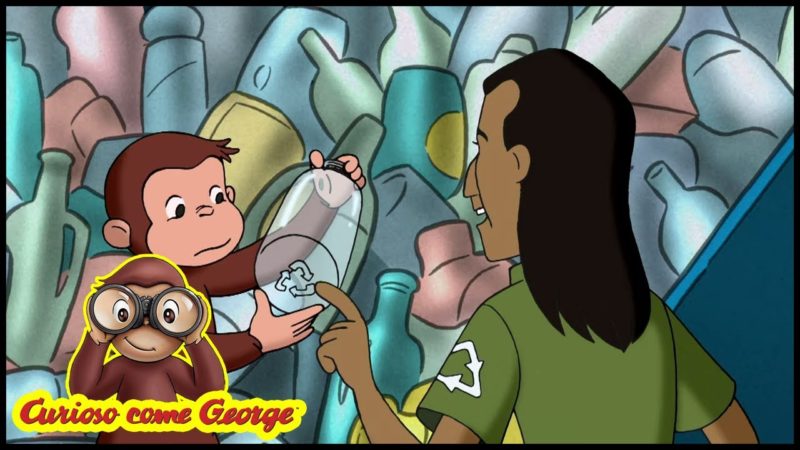 Curious George 🐵Gara di riciclaggio 🐵Cartoni per Bambini