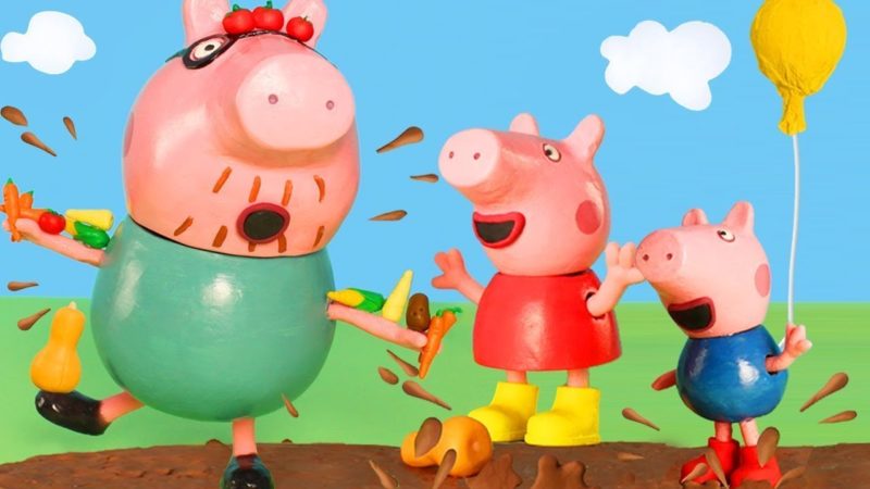Peppa Pig Stop Motion 🍅 Al Mercato Ortofrutticolo  – Giochi Per Bambini – Cartoni Animati