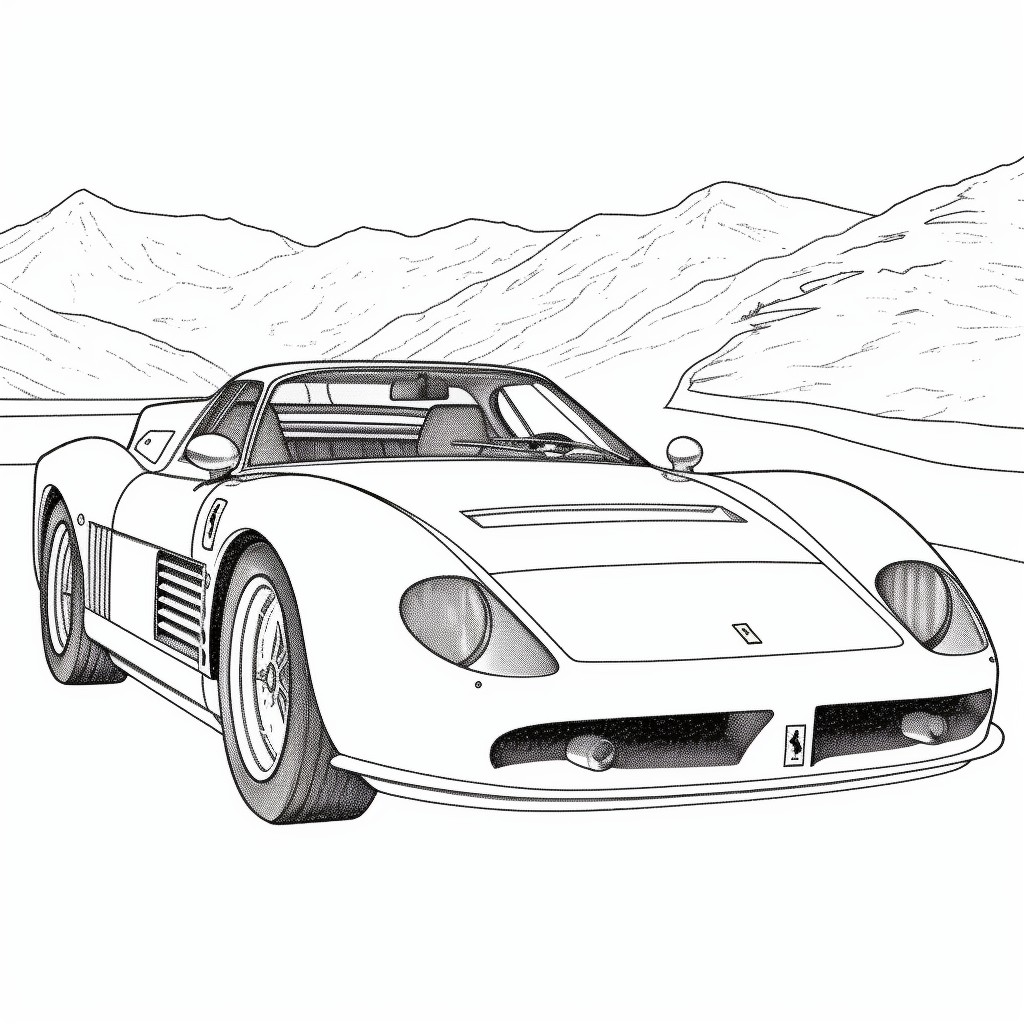 Disegni da colorare di auto Ferrari