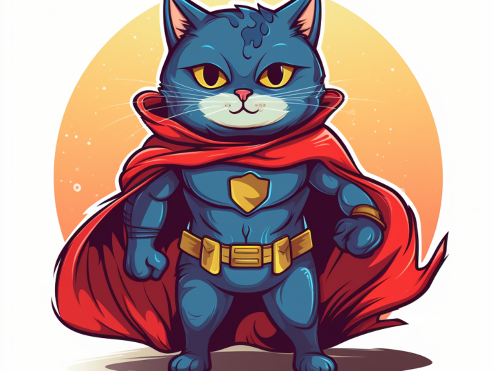 Immagini gratis  di gatti supereroi per bambini