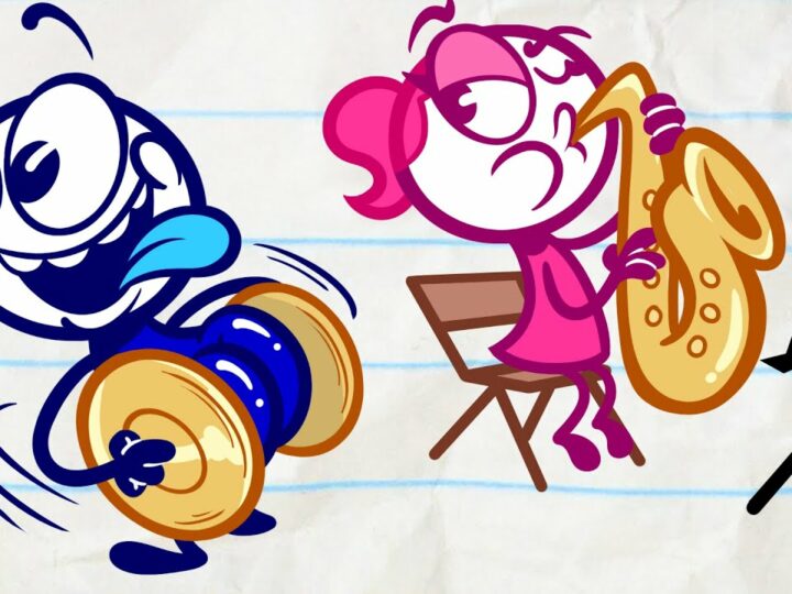 “A Cymbal Plan” Pencilmate e Pencilmiss Suonano la PIÙ GRANDE sinfonia!  |  Cartoni animati con matita!
 – Guarda il video di Pencilmate