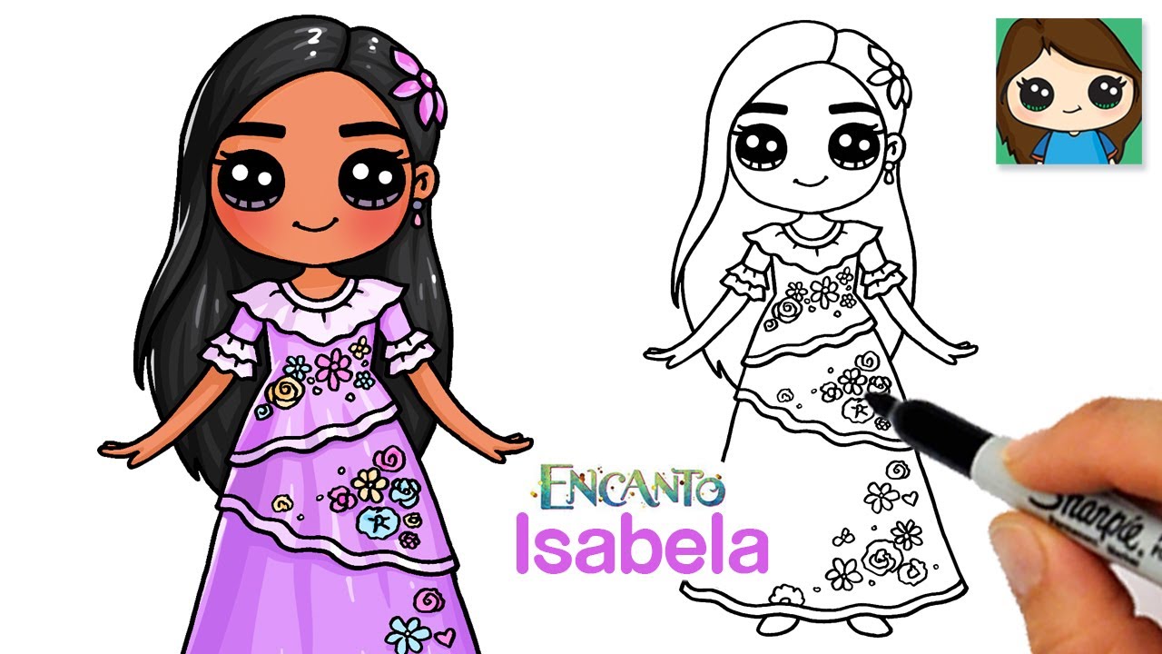 Come disegnare Isabela Madrigal 🌸Disney Encanto