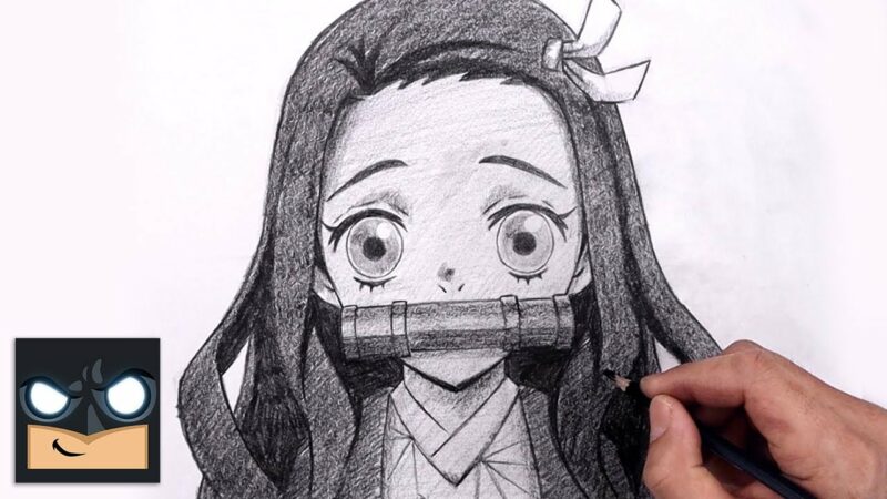 Come disegnare Nezuko Kamado |  Tutorial disegno Demon Slayer