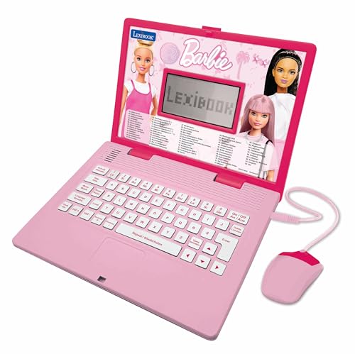Lexibook Barbie: Laptop educativo bilingue con 124 attività