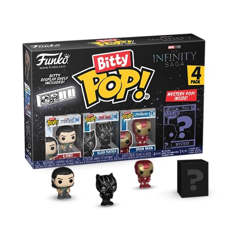 Marvel Funko Bitty Pop! Collection: Thor, Loki, Black Panther, Iron Man, and Mystery Mini Figure