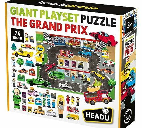 Headu Giant Playset Puzzle Gran Prix: Educazione e Divertimento per Bambini