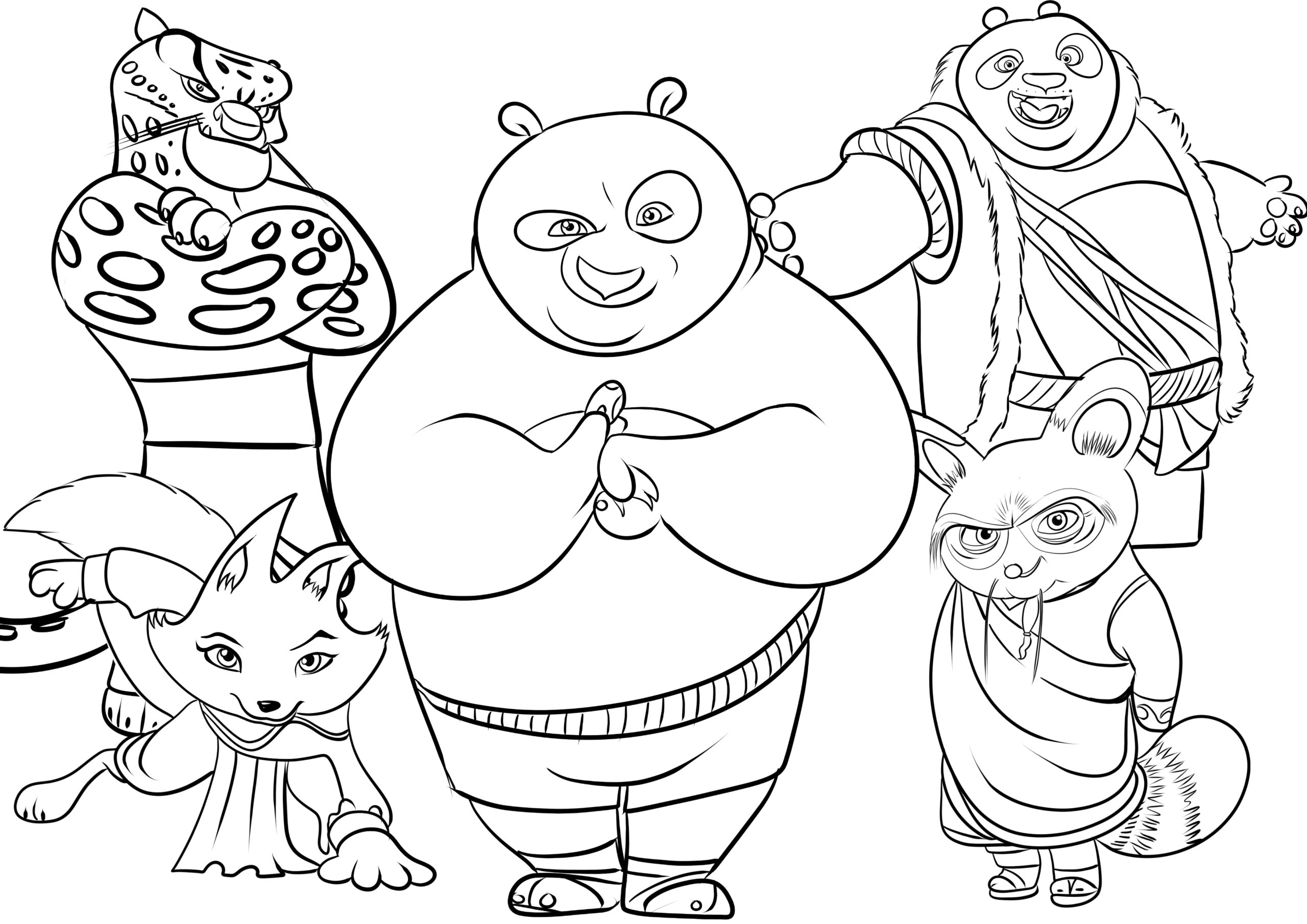 Disegni da colorare di Kung Fu Panda 4