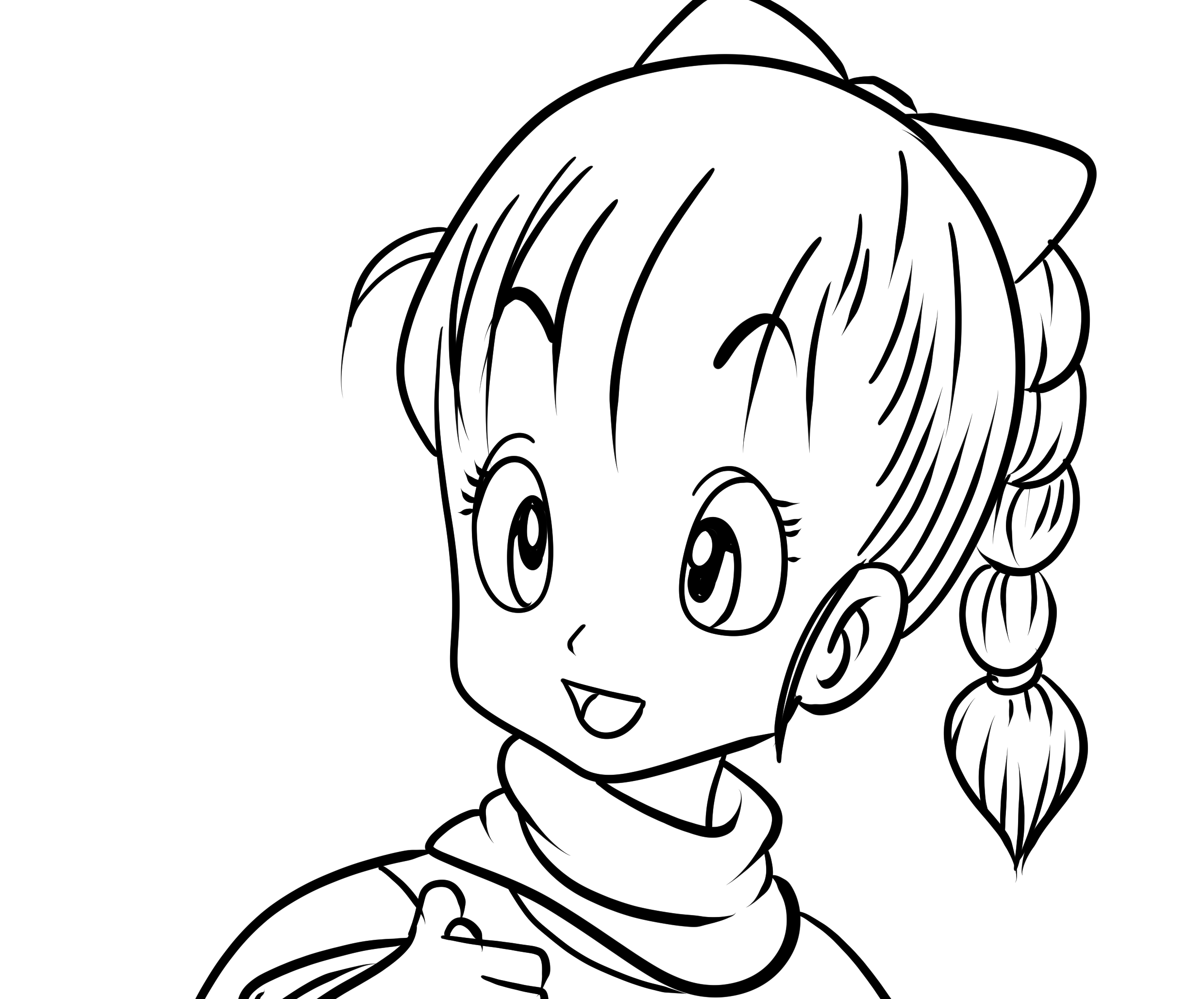 Disegni da colorare di Bulma di Dragon Ball