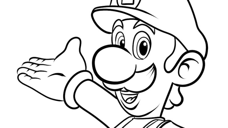 Disegni da colorare di Luigi, il fratello di Super Mario