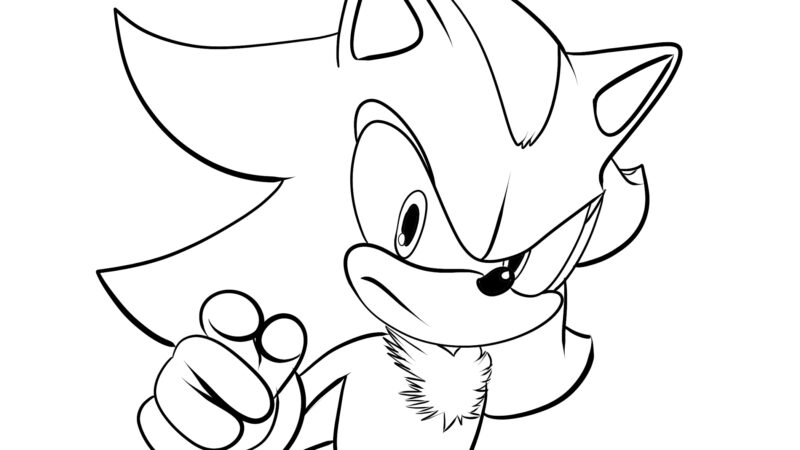 Disegni da colorare di Shadow the Hedgehog, il personaggio di Sonic