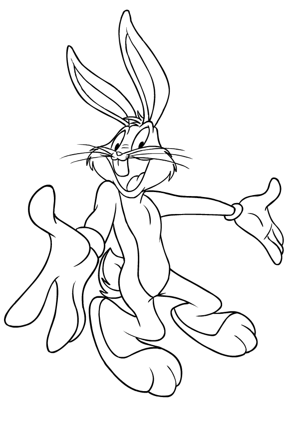Ausmalbilder Bugs Bunny zum Drucken und Frben