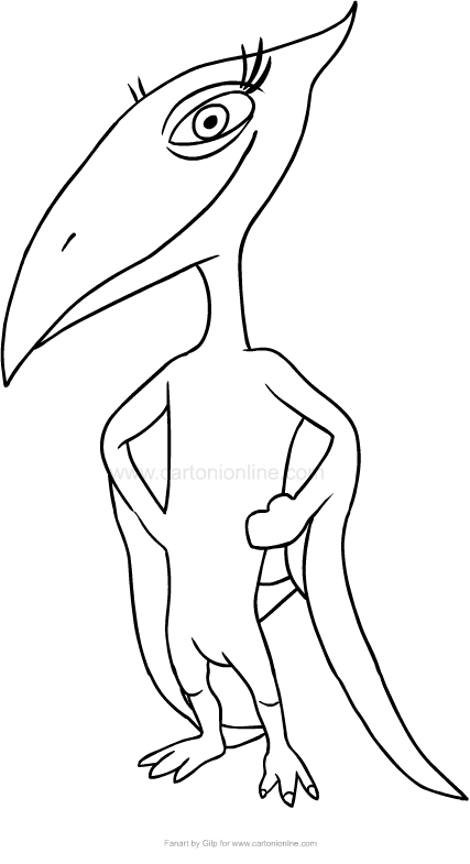 Ausmalbilder Shiny Pteranodon cleste von Dino-Zug zum Drucken und Frben